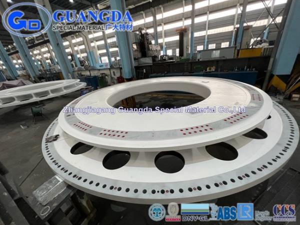 Yaw Base Plate Wind Turbine Castings Spheroidal Graphite Cast Iron EN-GJS-500-7 , QT500-7