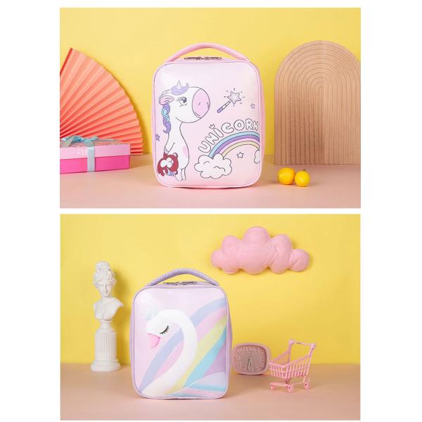Customized Color Cartoon Dinosaur Space Insulated Kids Lunch Box Bag with Insulation