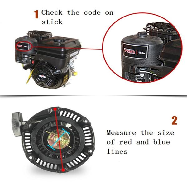 Petrol Generator Spare Parts Generator Recoil Starter BS 750188 2kw 168 163cc 6.5HP