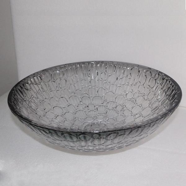 Modern Crystal Wash Basins Gradient Black Modern Glass Vessel