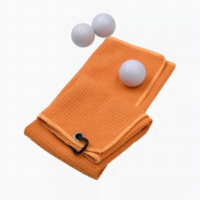 Toalha de microfibra Waffle para golfe com logotipo personalizado impresso