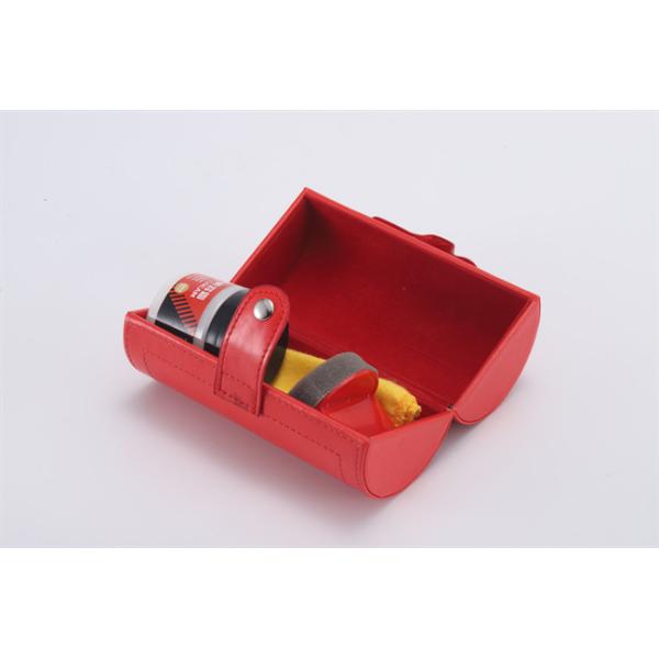 Shoe Shine Kit Polish Sponge Shoe Horn In PU Leather Case Made Promotional Custom