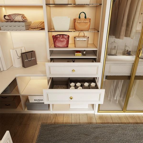 Anti Scratch Modern Farmhouse Walk In Closet Storage With Particle Board for Hotel Villia