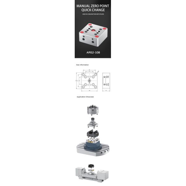 CNC 5 Axis  Quick Change Fixture Clamps 3.3kg Hydraulic Workholding Clamps