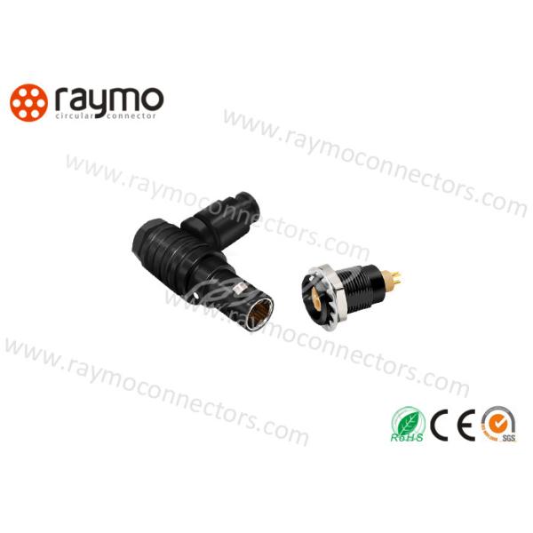 Mini Snap Right Angle Circular Connectors 10 Way W1 W2 Black Color