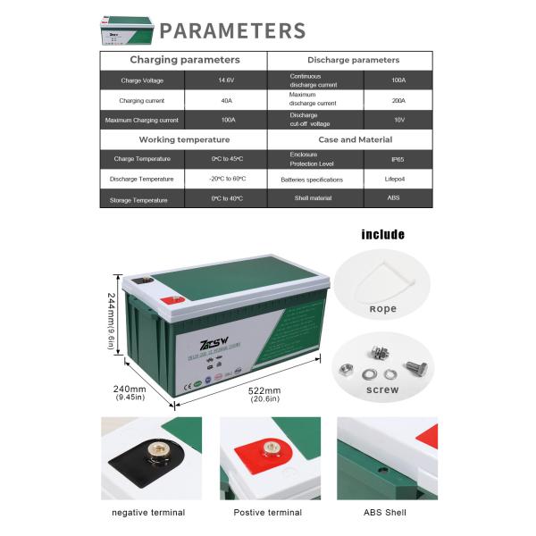 Bateria 200ah 12v 2560W do lítio Lifepo4 do de alta energia do iate de UPS