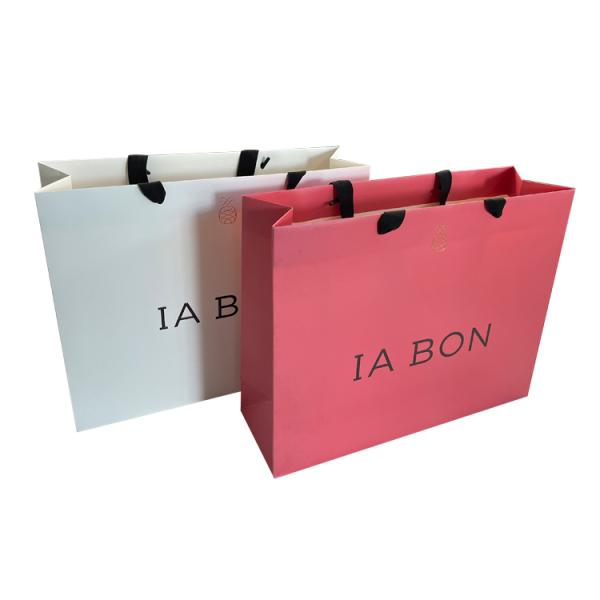 Customizable Paper Gift Bags Hot Stamping Surface Personalized Paper Bags