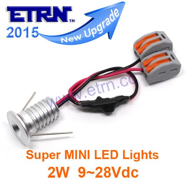 Bright Luminescenc 9-28VDC 2W Super MINI LED Downlights Cabinet ceiling embeded Spotlight