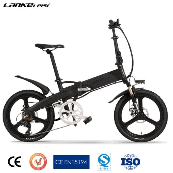 LANKELEISI Foldable Electric Bike , 20 Inch Electric Commuter Bike L G Battery
