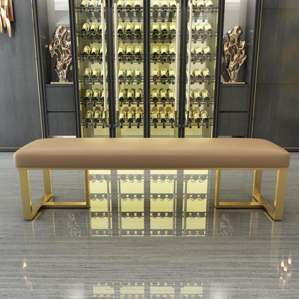 Living Room Furniture Golden Design Sofa Stool and Velvet Ottoman Bench in 1800*1800*2000