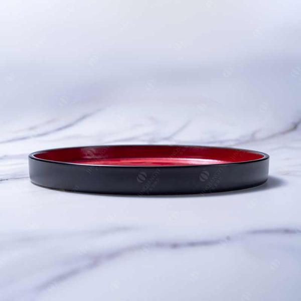 Impact Resistance Straight Ceramic Dinner Plate Microwave Safe