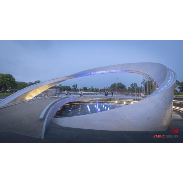 Customized Stainless Steel Sculpture for Urban Space Outdoor Circular Metal Sculpture