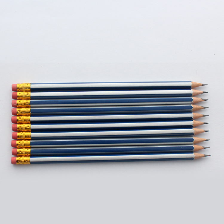 factory price presharpened 10pcs wood pencil hb with eraser