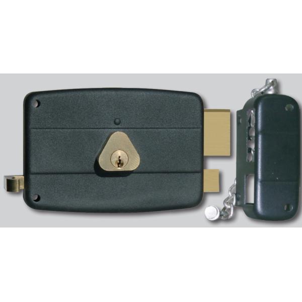 35mm - 50mm Door  Vertical Rim Lock With Strike Plate Included Brass Or Steel Dead Bolt Material