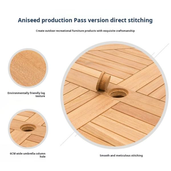 Outdoor Teak Patio Table And Chairs For Dining / Coffee Time