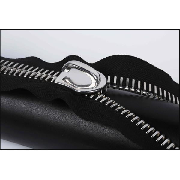 Eco Friendly Metal Zippers Polished Black Metal Zip For Garment Jacket