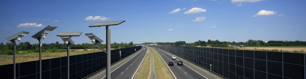 IP66 Внешний светодиодный солнечный уличный фонарь COB SMD интегрированный наружный парковочный фонарь