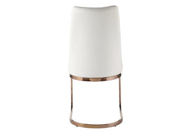 Chrome Metal Frame 10KGS 99*48*62cm PU Leather Dining Chair