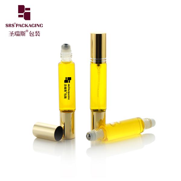BLPD-10ml Gold Lid Empty Double Head Design Roller And Spray Bottle For Perfume