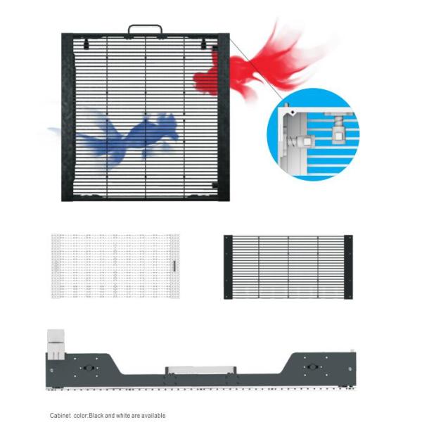 7mm Glass Transparent LED Screens Rental Billboard Excellent Heat Sinking