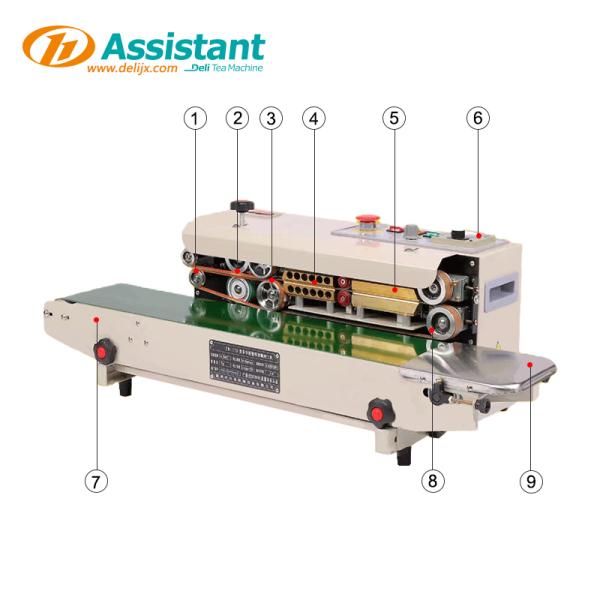 DL-6CFR-900 Horizontal Continuous Band Heat Bag Sealer/Pouch Machine with Counter