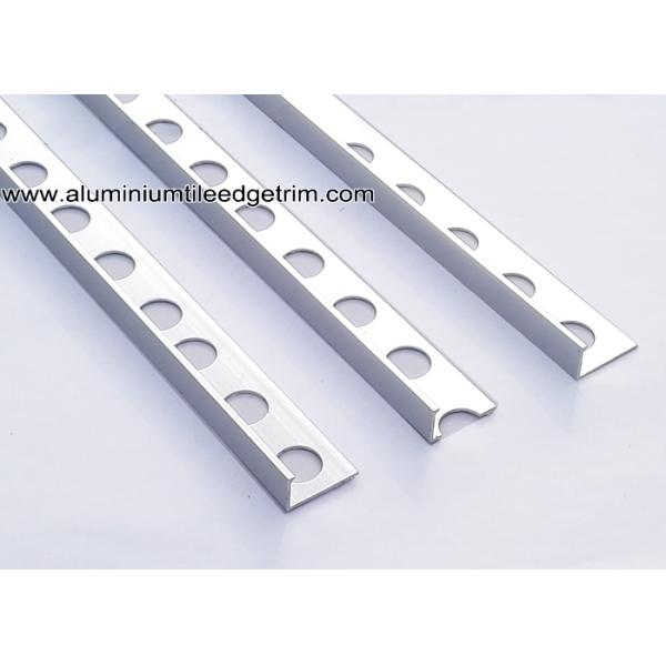 Straight Edge Polished Chrome Wall Tile Corner Trim 10mm x 2.44m