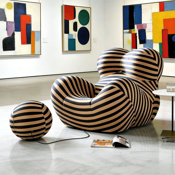 Modern Minimalist Single Compression Sofa Corduroy Texture Leisure Lazy Living Room Bedroom Home Furniture