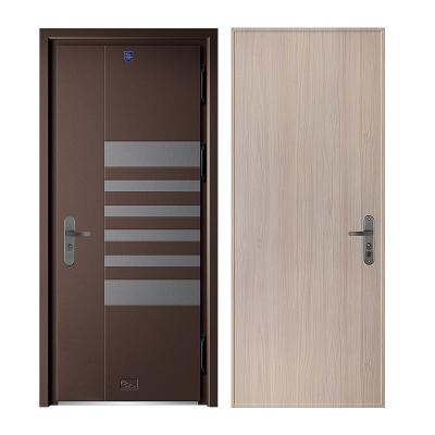 Porta de aço moderna de aço da porta de entrada da casa de campo do apartamento feita em China