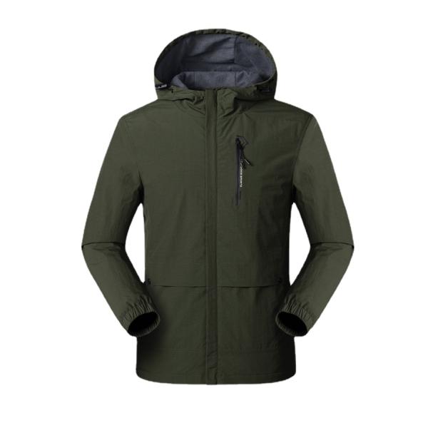 Thick Custom Safari Zip Up Jacket Dyed Windbreaker Jacket Woven Tactical Mens Jacket Coat