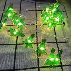 Christmas Themed Dewdrop String Light Decor 6.5FT 20LED Gift Boxes Santa Claus Christmas Trees for Window Porch Stair Bar