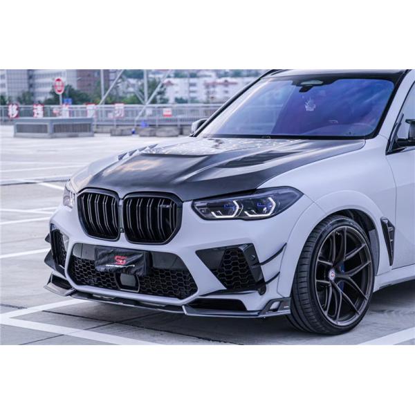 Compartimientos para automóviles Kit de carrocería de fibra de carbono para BMW X5M X5M Capuchón de fibra de carbono X5M Frente de pala difusor spoiler X5M Kit de carrocería ancha