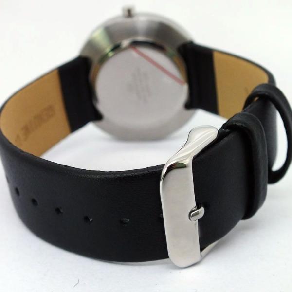 watch Stainless steel case with geniune leather strap watch from manufacture factory