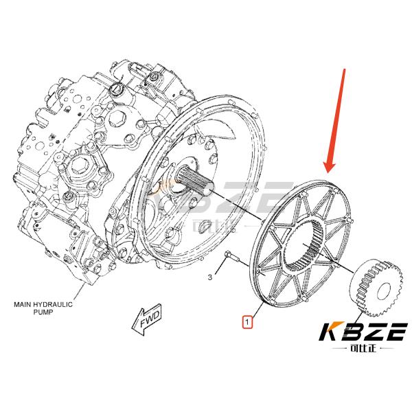 CA3396869 339-6869 3396869 FLANGE DE ACCUPLIMENTO 352*46T HOUSING de bomba hidráulica para excavadora E324 E329