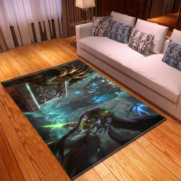 100% Polyester Living Room Floor Carpets Cross Border Skeleton Soft Bedroom Carpet