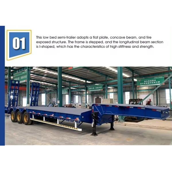 13t Axle 40FT Container Flatbed Semi Trailer Tandem Customized Trailer with 12 Tires