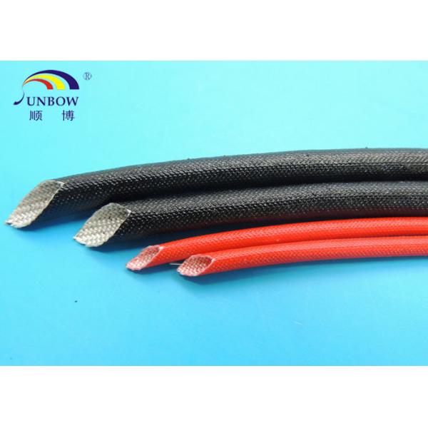 F Class 155ºC Professional Acrylic Resin Coated Braided Fiberglass Sleeving / High Temperature Sleeves