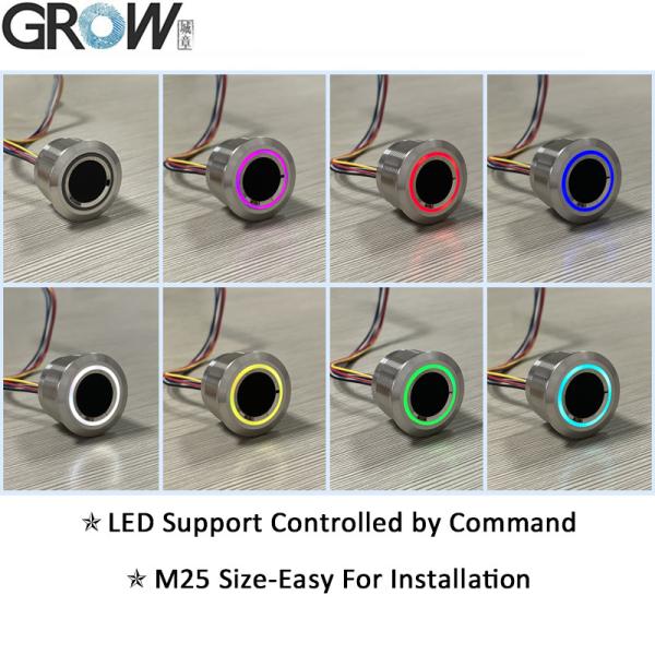 GROW R503PRO UART USB 1500 Капацитет Круглый RGB LED Управление DC3.3V Капацитивный датчик отпечатков пальцев