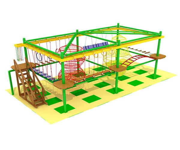 Commercial Adventure Park Ropes Course , Two Level Outdoor Rope Activities