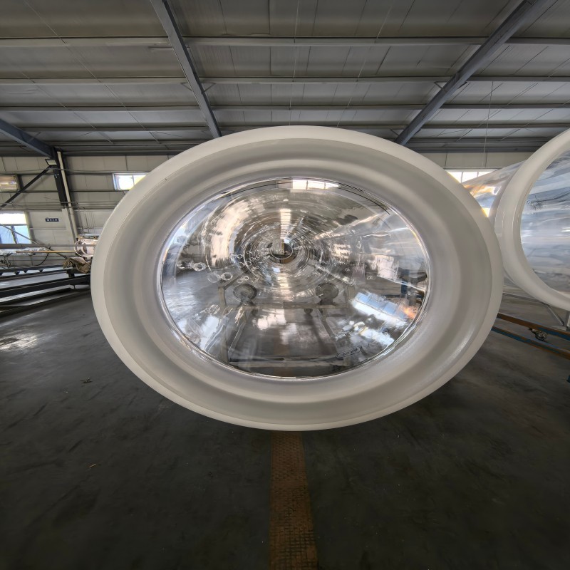 Large Diameter Quartz Glass Pipe High Temperature Resistant Transparent Tubing for Powder Conveying