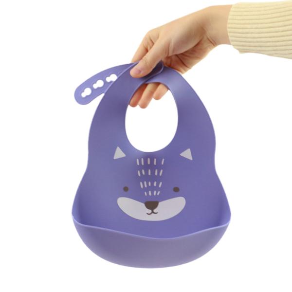 Babadores bonitos do silicone do bebê recém-nascido com material amigável de Eco do coletor da migalha