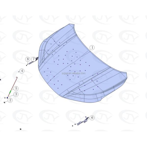 Changan 160*150*30 Engine Cover S202F270101-0200 for 2020-2023 Aftermarket Accessories