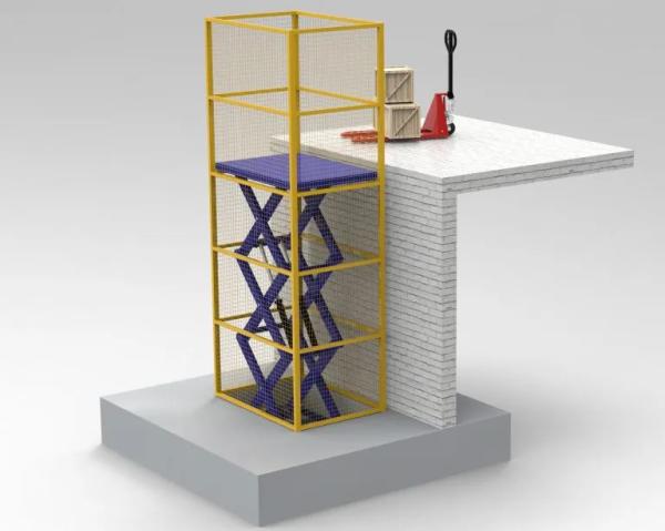 1T - 4T Fixed Electric Hydraulic Scissor Cargo Lift Table 1m - 4m Scissor Lift