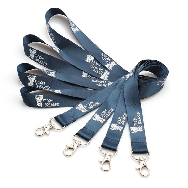 OEM Nylon Company Branded Lanyards Strap Silkscreen Printing