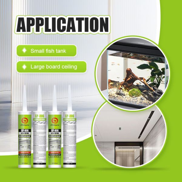 High Adhesion Acetate Silicone Sealant For Large Plate Glass Installation