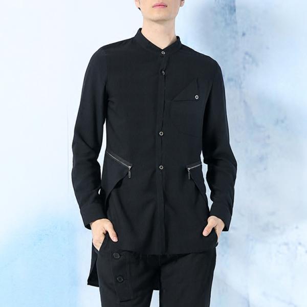 Blank High End Mens Fashion Casual Shirts Full Sleeve Polyester / Cotton Material