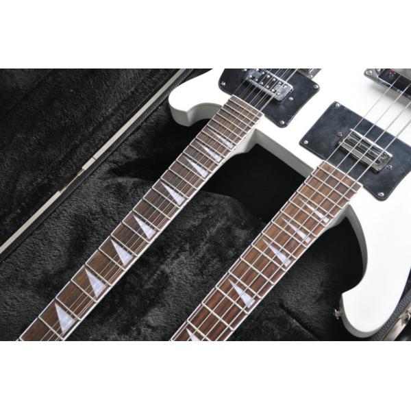 Double neck 4 string 4003 BASS GUITAR and 12 string elctric guitar color can custom guitar big R bridge