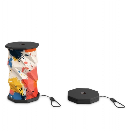 Art Rotating Recycled Paper Lamp Nightlight For Kids Bedroom 2700K