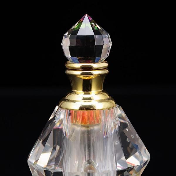 Floral Crystal Perfume Bottle Wedding Gift 82X50X50MM