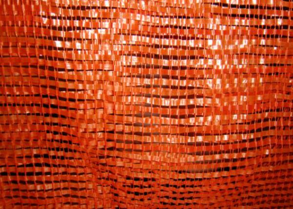 Plastic , PE , PP Woven Industrial Mesh Bags 50kg For Onions And Eggplant Orange Color