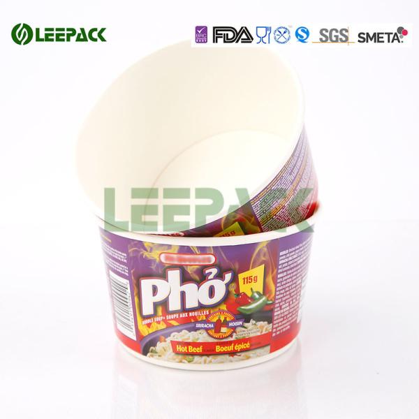 White Blank  colorful eco friendly disposable bowls For Food / Snack / Hot Soup And Ice Cream